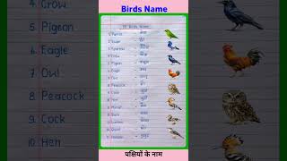 Download lagu 15 birds name in english and hindi | birds name | पक्षियों के नाम | 15 birds name in english #shorts mp3