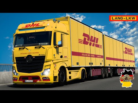 ETS2 Mit dem DHL Lang-Lkw auf der deutschen  Autobahn [2507] EURO TRUCK SIMULATOR 2