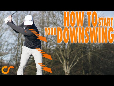 Part of a video titled HOW TO START THE DOWNSWING - EASY METHOD - YouTube