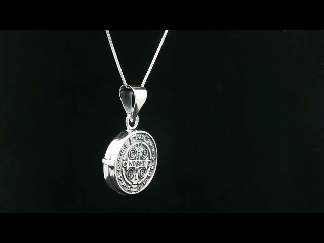 Vídeo relacionado con Lunexus Benediktus Llavero de plata - bendito - Medalla de San Benito de 8 cm con relieve - Símbolo de protección para coche y casa - Regalo con bolsa de terciopelo - Consagración católica confirmada