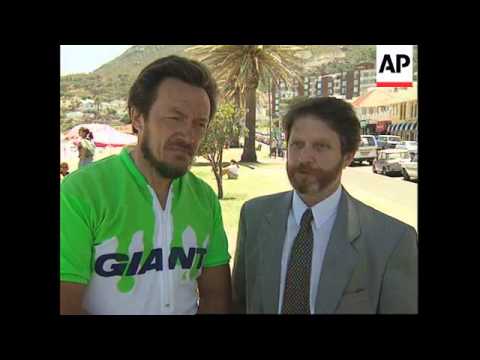 SOUTH AFRICA: RUSSIAN CYCLIST BEGINS ROUND THE WORLD TRIP