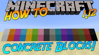 Minecraft 1.12 | How To: Craft Concrete & Concrete Powder Blocks!