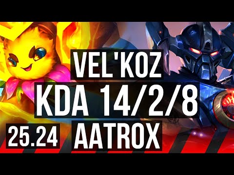 VEL'KOZ vs AATROX (TOP) | Good KDA: 14/2/8 | EUW Master | 25.24