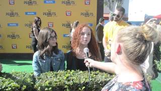 Madisyn Shipman and Venus Schultheis Interview at PEANUTS MOVIE Premiere video