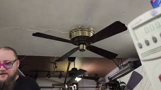 Thomas Hugger Ceiling Fan (antique brass rubber flywheel) model T12
