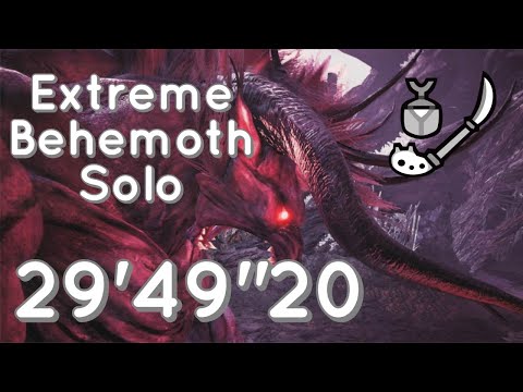 [MHW PS4] Extreme Behemoth Solo - Insect Glaive 29'49'20