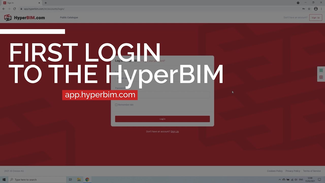 HyperBIM - First login