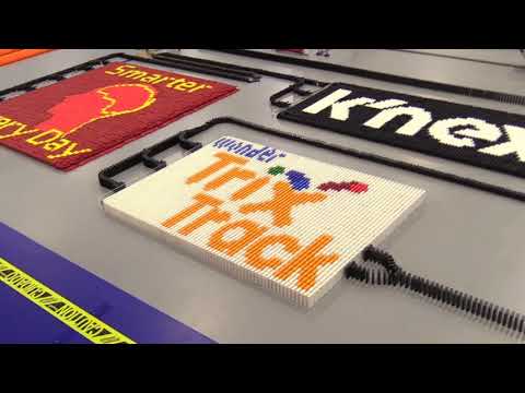 250,000 Dominoes were toppled at Zeal Credit Union's Incredible Science Machine: Game On! This event