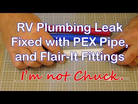 RV Water Pump Plumbing Leak Fixed with PEX Pipe, and Flair-It Fittings