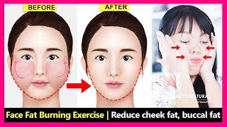 4 Mins Face Fat Burning Exercise | Get rid of Cheek Fat, Buccal Fat, and Double Chin