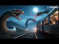 Two Headed Giant Snake Stopped The Train King Of Snake YOUKU MONSTER MOVIE
