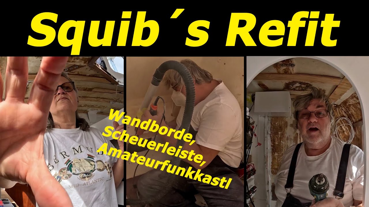 Oppgradering av Squib - Montering av hyller, skap for radioamatør - Plattformforlengelse, toalett - Fenderlist...