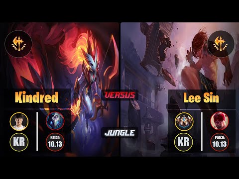 Haru KINDRED (Jungle) [Conqueror] VS LEE SIN - Challenger KR Patch 10.13