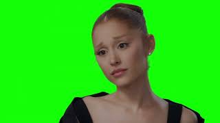 Ariana Grande reacts to Adam Sandler saying “6 or 7” green screen