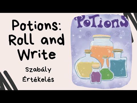 Légy a bájitalok mestere: Potions Roll and Write társasjáték játékbemutató és szabályismertető - Társasozz Okosan!