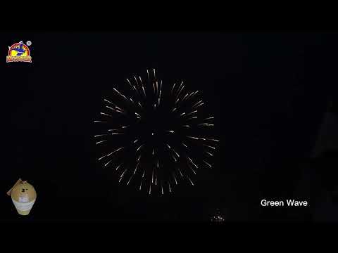 3inch Green Wave Display Shell Fireworks #fireworkstesting #fyp