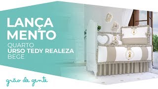 Quarto de Bebê Urso Teddy Realeza Bege - Grão de Gente