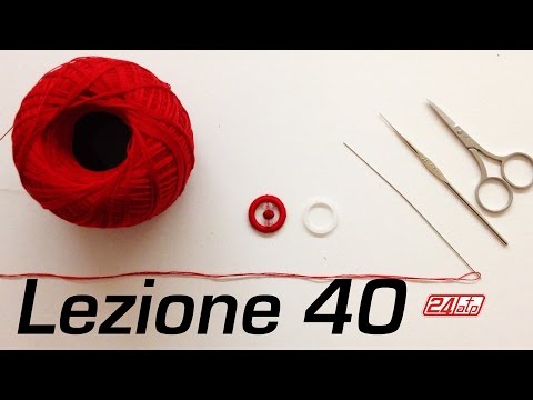 Chiacchierino Ad Ago 40˚ Lezione Come Rivestire Un Cerchio Tutorial Needle Tatting Cover A Ring