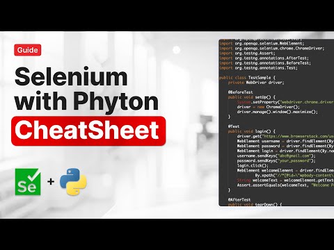 Selenium With Python Cheat Sheet