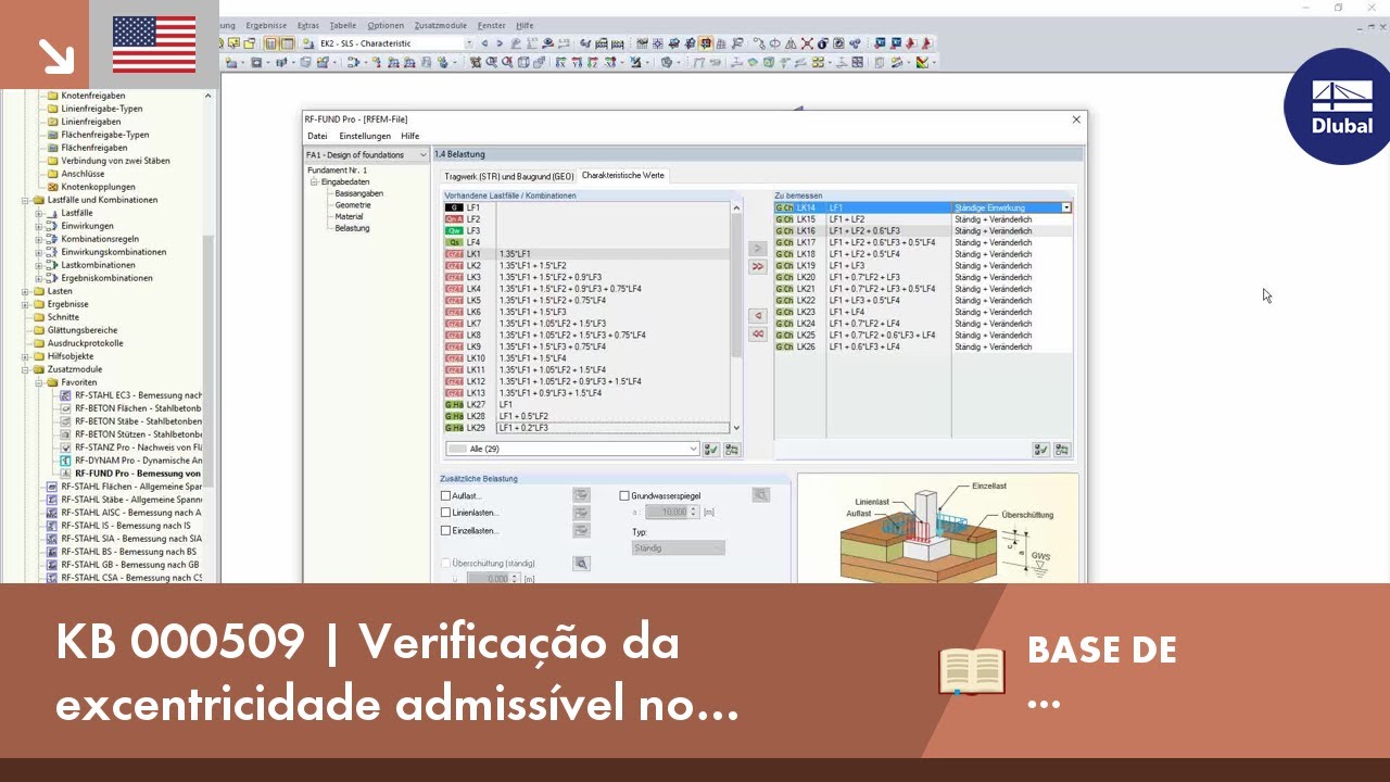 KB 000509 | Verificação da excentricidade admissível no RF-/FOUNDATION Pro