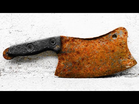 Old Rusty Butchers Knife Restoration