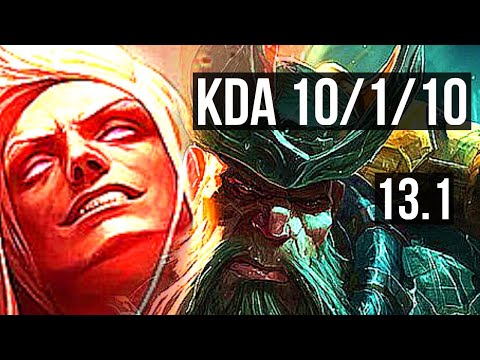 VLADIMIR vs GANGPLANK (MID) | 10/1/10, Quadra, 2.5M mastery, Rank 8 Vlad | EUW Challenger | 13.1