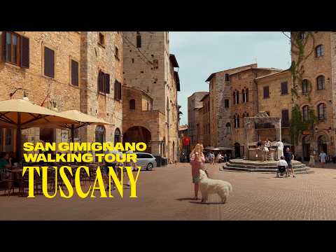 San Gimignano Tuscany, Italy Walking Tour 4K 60fps