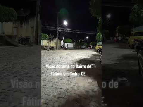 Visão noturna do Bairro de Fátima em Cedro-CE.