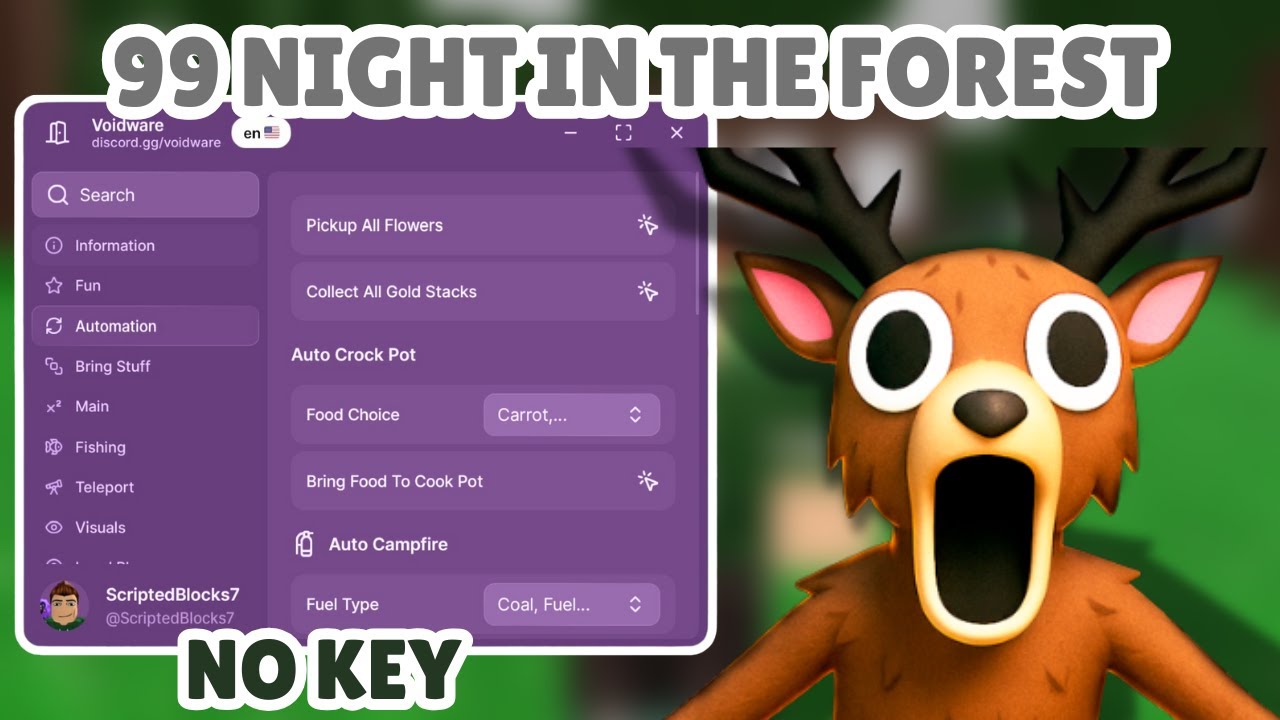 Thumbnail 99 Night In The Forest Script — ScriptedBlocks