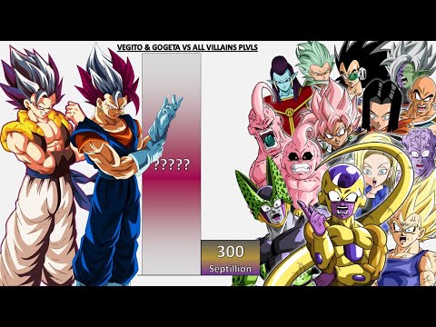 Vegito & Gogeta VS All Villains POWER LEVELS - Dragon Ball/Dragon Ball Z/GT/Daima