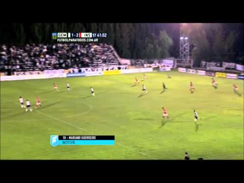 Gol de Guerreiro. Gimnasia (M) 1 - Instituto 2. Fecha 3. B Nacional. FPT.