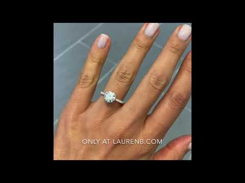 1.9 ct Round Moissanite Compass Prong Engagement Ring