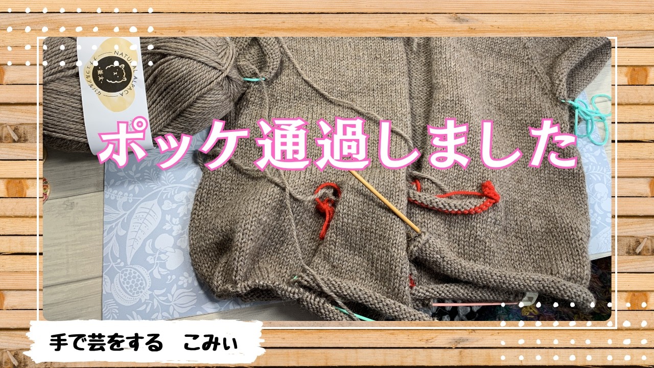 ポッケ通過しました【本日の手芸】today's handicraft