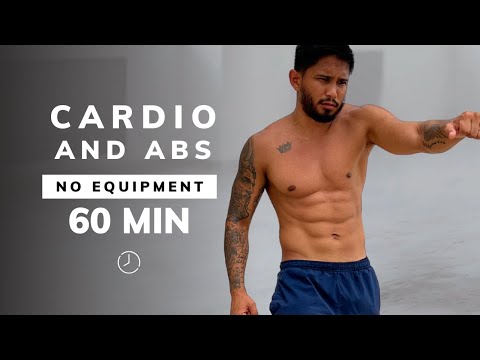 60 Min CARDIO HIIT + ABS WORKOUT // Fat Burning Cardio & Core Shredder (Bodyweight Only)