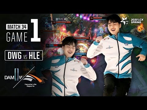 HLE vs DWG | Match34 Game1 H/L | 2020 LCK Spring