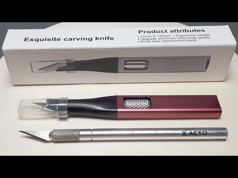 Ergonomic hobby craft knife aluminum #11 Xacto blade carving multipurpose utility X-acto