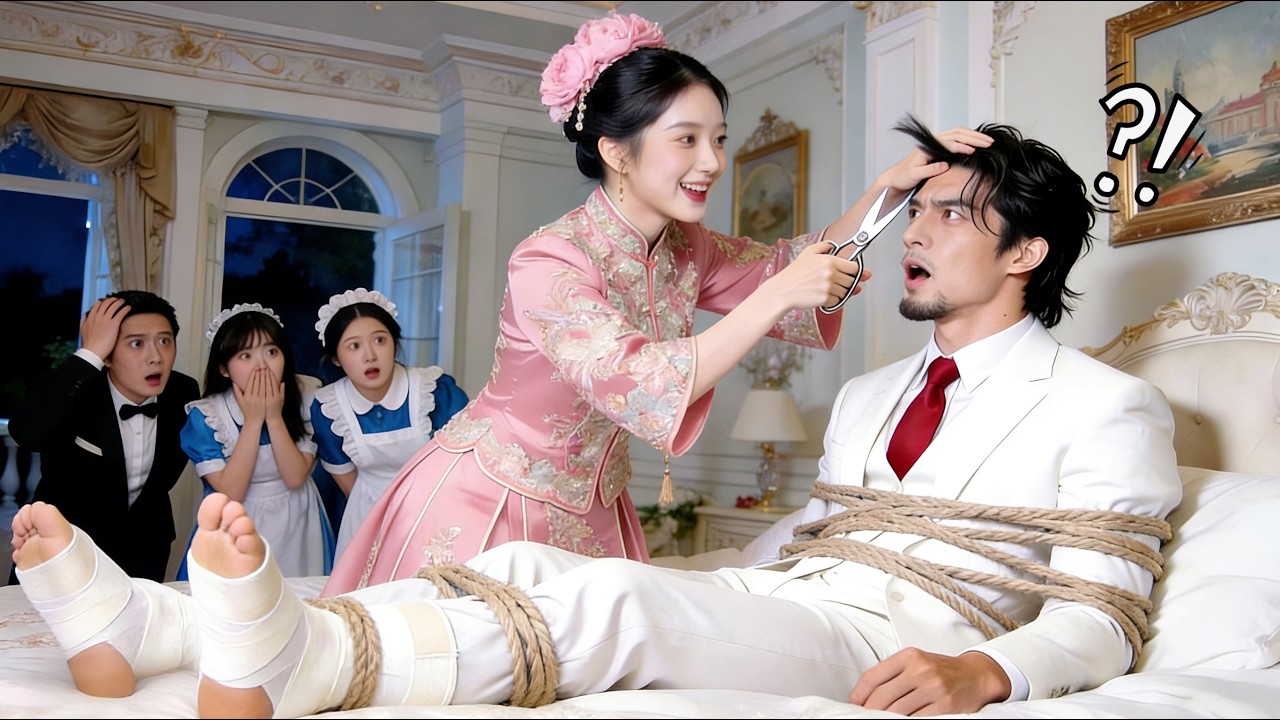 Pour fuir un mariage arrangé,le PDG se fait laid et infirme;elle lui coupe les cheveux,l’amour naît!