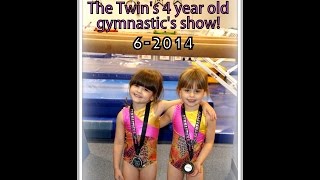 4 Year Old Twin Gymnasts At Gymnastic's Recital (Allie Gets Major Stage Fright)