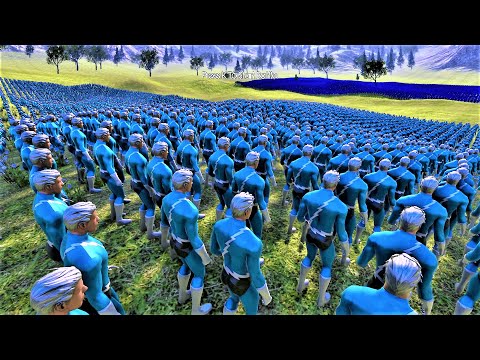 10.000 Quick Silver Vs 10.000 Sonic Hedgehog Who is the Fastest? UEBS Gameplay UEBS Mods