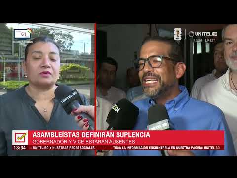 Asambleístas departamentales de Santa Cruz sesionarán este martes para elegir gobernador suplente