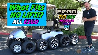 Non-Lifted EZGO Golf Cart Wheels and Tires *What Fits Stock NO LIFT!*