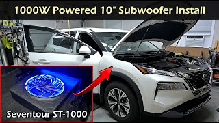 1000W Powered 10" Subwoofer Install | Seventour Amplified Subwoofer