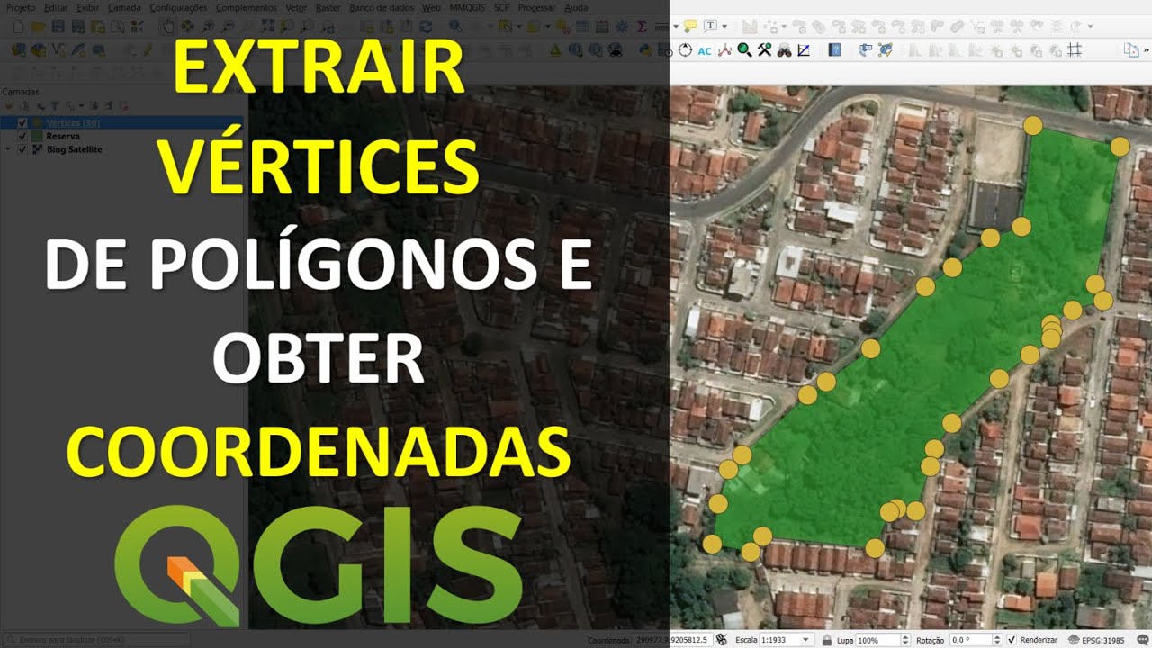 Como extrair Vértices de Polígonos e Obter Coordenadas com QGIS