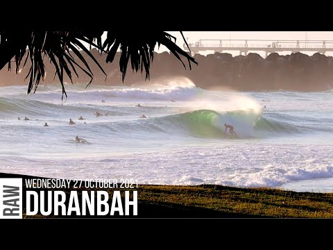 Clean Swell and Fun Sized Barrels at Duranbah. (Wednesday 27 October 2021)