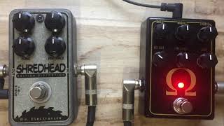 Video thumbnail for Pedal Shootout: M.V. Electronics Shredhead and Rabatech Audio Omega Drive by Pedal Lounge