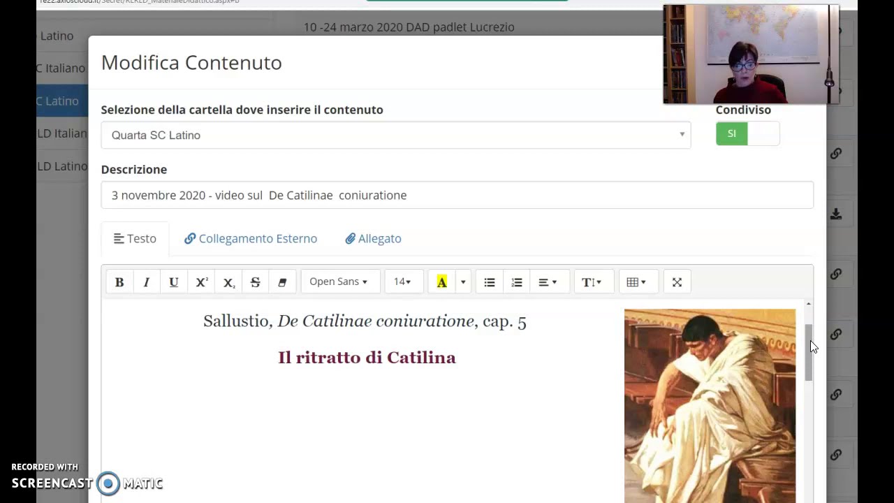 Sallustio, Il ritratto di Catilina: commento del testo in traduzione.