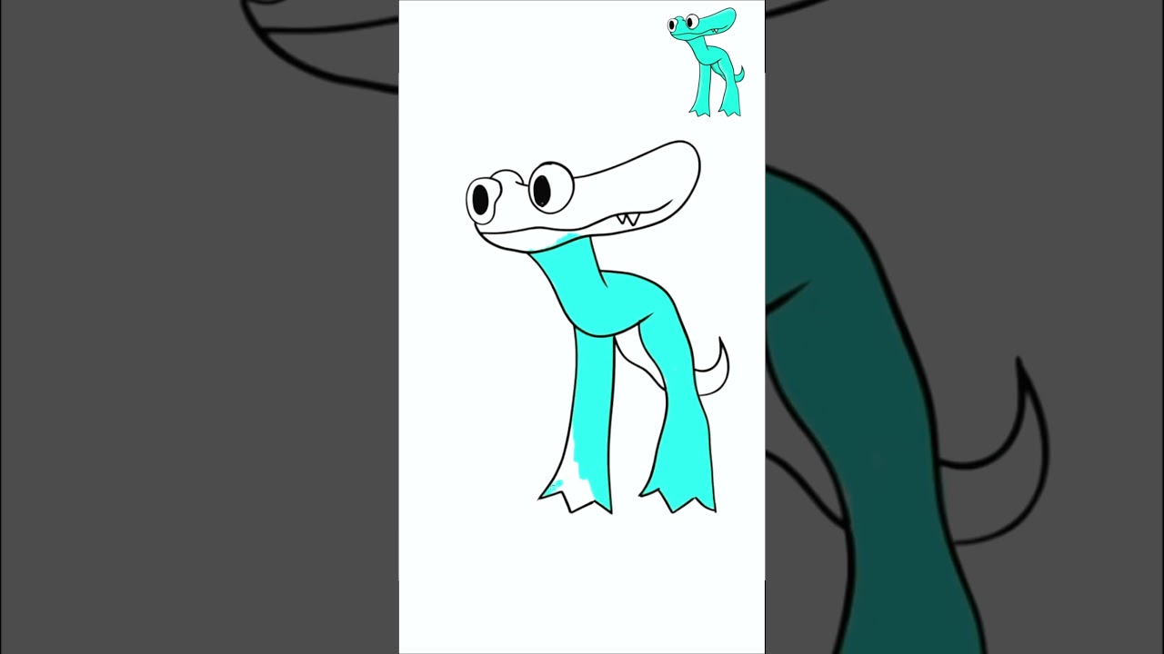 Drawing CYAN - Rainbow Friends 2 #rainbowfriendsroblox #rainbowfriends2