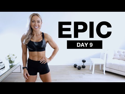 Day 9 of EPIC | Full Body Workout with Dumbbells | 1 hour No Repeat
