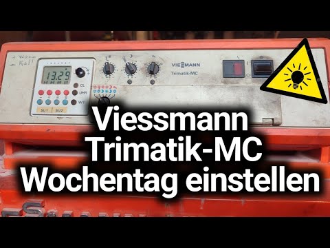 Viessmann Trimatik-MC Heizung Wochentag einstellen / Tag einstellen - Anleitung!
