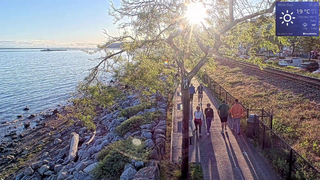 Live webcam view of East Beach and Semiahmoo Bay, White Rock